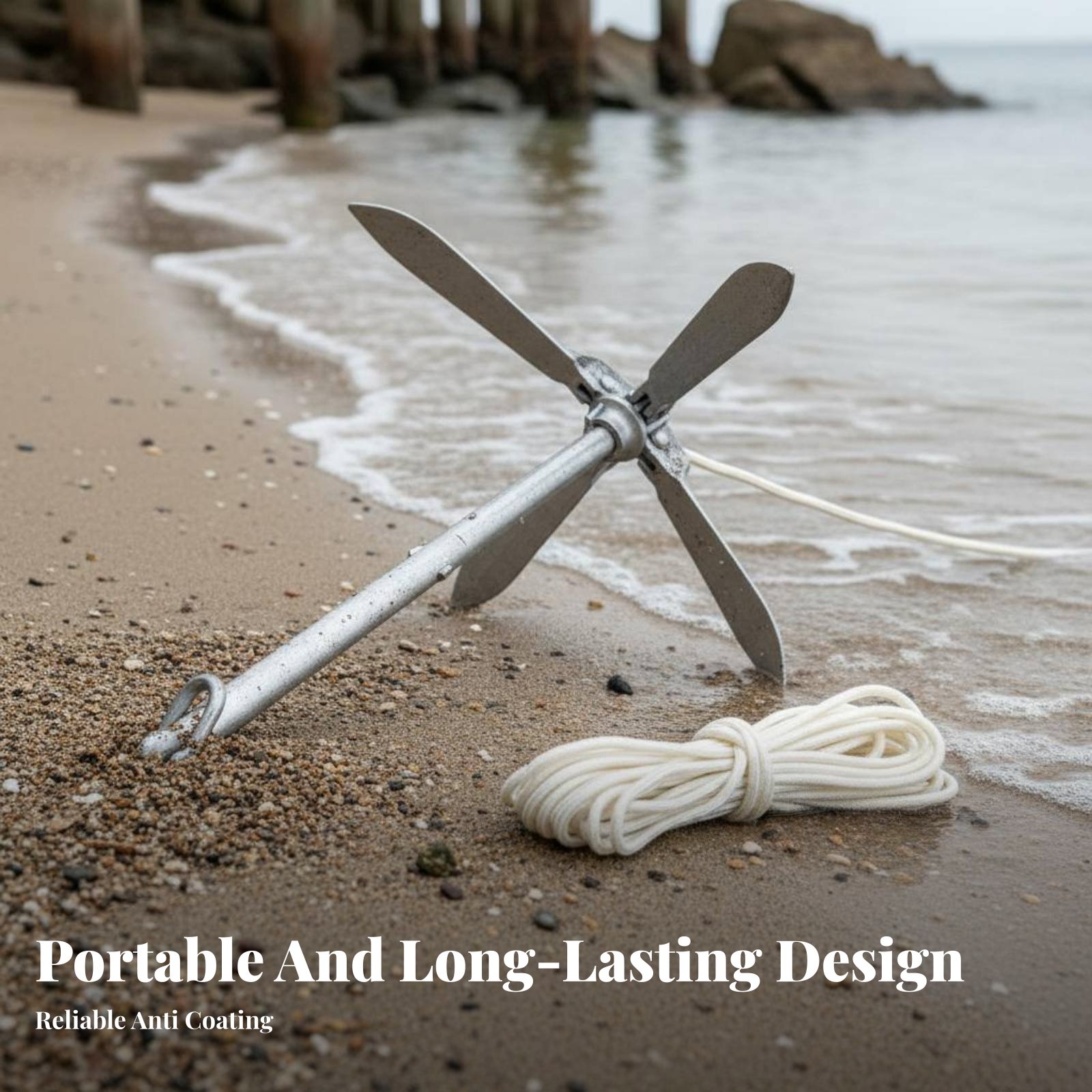 Fishing Kayak Anchor - Lotus Anchor Foldable Carbon Steel Boat