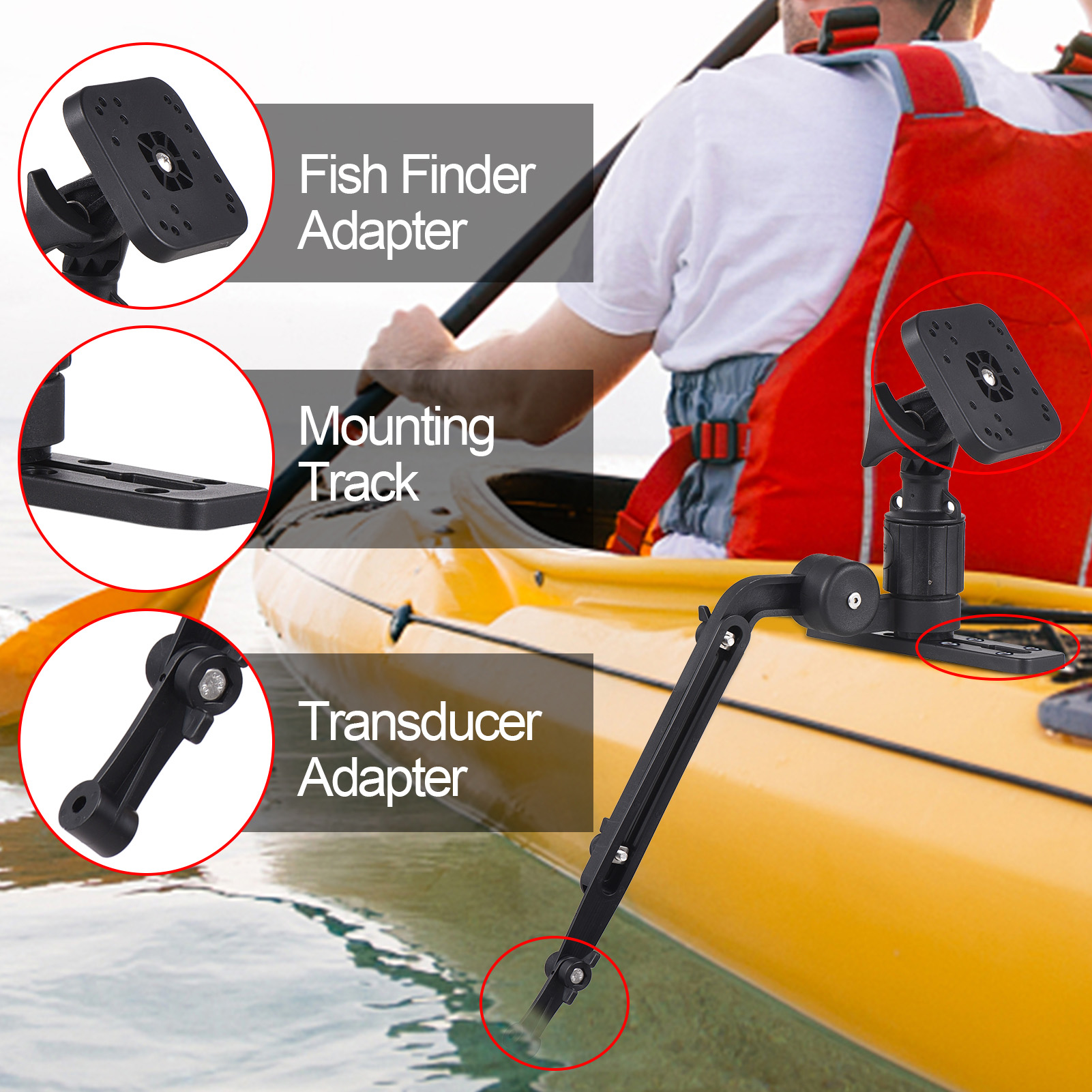 Kayak Fish Finder Mounting Pla - đánh giá và giá Fishing Kayak Fish Finder Mount