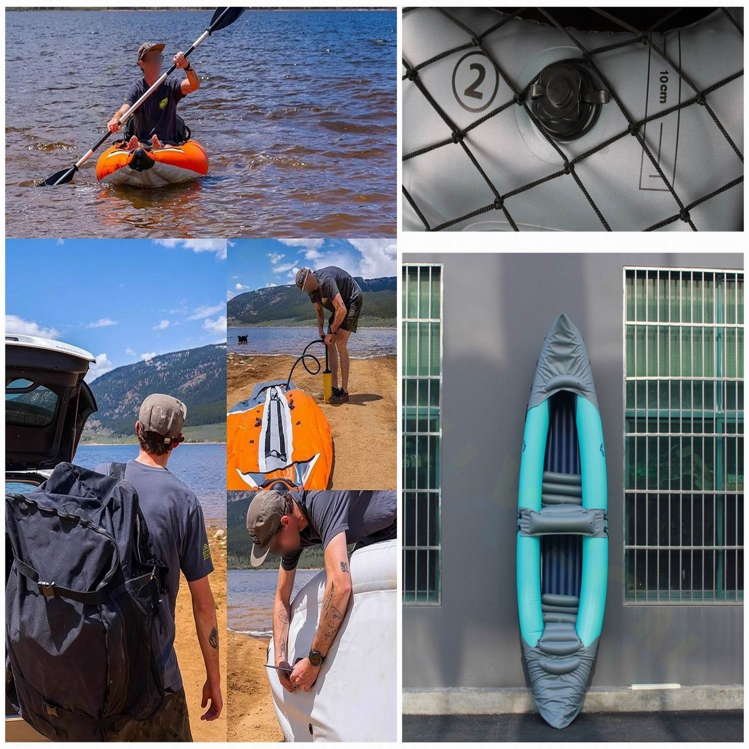 PVC Inflatable Kayak Canoe 1 P - đánh giá và giá Fishing Kayak Inflatable