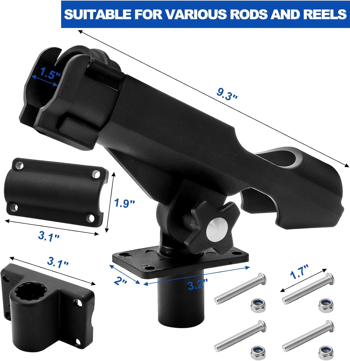 2 Pack Fishing Rod Holder with - đánh giá và giá Fishing Kayak Rod Holder