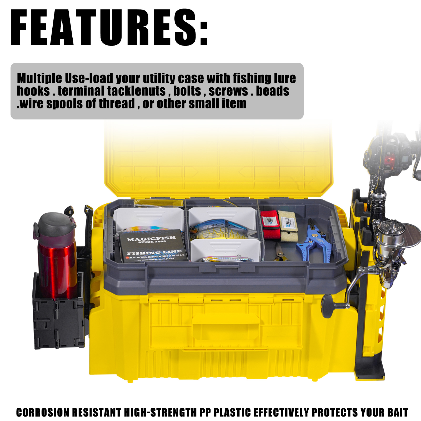 New Large Fishing Box Suit 19. - đánh giá và giá Fishing Kayak Crate