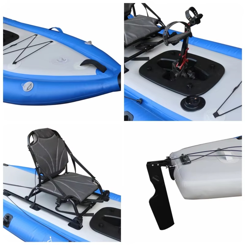 12ft Single Sit-On-Top Inflata - đánh giá và giá Fishing Kayak Pedal Drive